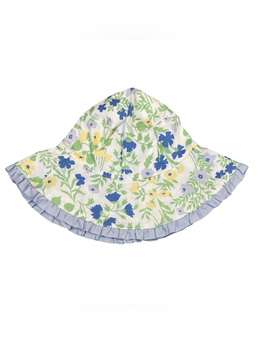 NWT Janie and Jack Bumblebee Blossoms Floral Ruffle Sun Hat 0-6m